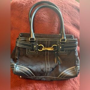 Vintage canvas and leather Coach. EUC